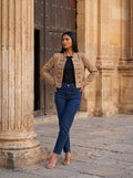Chaqueta militar camel