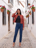 Chaqueta militar teja