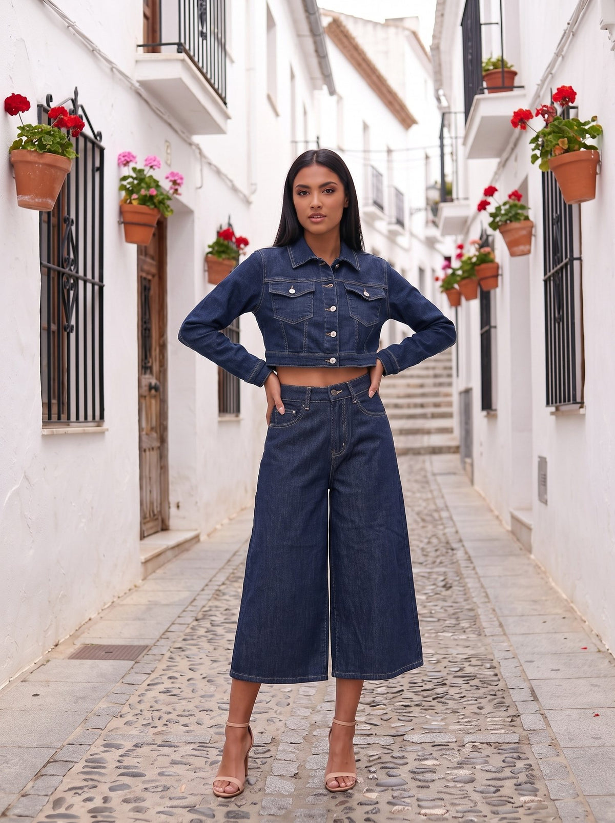 Conjunto vaquero cazadora y culotte